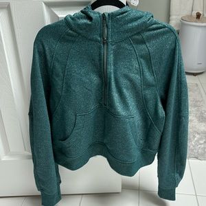 Scuba oversized half zip hoodie